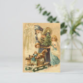 ヴィンテージのドイツ人のサンタの郵便はがき シーズンポストカード (スタンド正面)