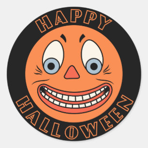 ヴィンテージのドイツ人のハロウィンのデザインジャックO'Lantern ラウンドシール