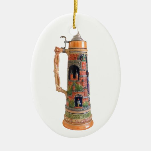 ヴィンテージのドイツ語ステイン セラミックオーナメント (正面)