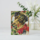 ヴィンテージのドギーのクリスマスグリーティング シーズンポストカード (スタンド正面)