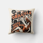 ヴィンテージのドラキュラの幽霊ショーポスター芸術 クッション (裏面)