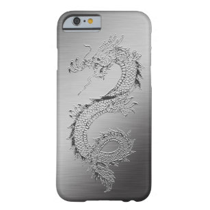 ヴィンテージのドラゴンによってブラシをかけられる金属の一見 BARELY THERE iPhone 6 ケース