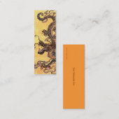 ヴィンテージのドラゴンのタペストリーのしおりの名刺 スキニー名刺 (正面/裏面)