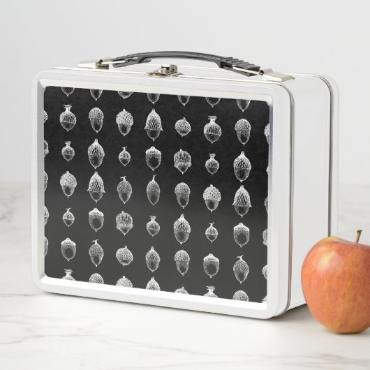 ヴィンテージのドングリの芸術の図解入りの、写真付きのなドングリのデザインのカスタム メタルランチボックス (インサイチュ)