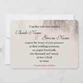 ヴィンテージのナイアガラ・フォールズの結婚式の招待 セーブザデート (裏面)