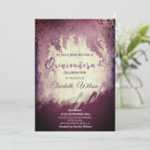 ヴィンテージのナス水色 招待状 (スタンド正面)