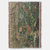 ヴィンテージのナッシュビル百年間公園の地図(1897年) スローブランケット (正面縦)