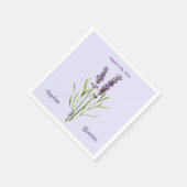 ヴィンテージのナプキン結婚用のラベンダー スタンダードカクテルナプキン (角)
