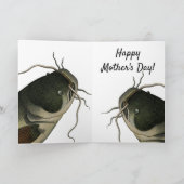 ヴィンテージのナマズ、母の日のプレゼント カード (内部)