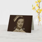 ヴィンテージのナース"私は得ましたこれを" カード (黄色い花)