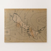 ヴィンテージのニュージーランドの天気図 ジグソーパズル (横)