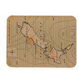 ヴィンテージのニュージーランドの天気図 マグネット (横)