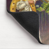 ヴィンテージのニューミッドナイトのアイリッシュの少女の時計 マウスパッド (コーナー)