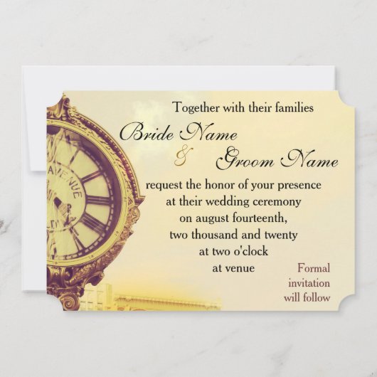 ヴィンテージのニューヨークのスカイライン セーブザデート (裏面)