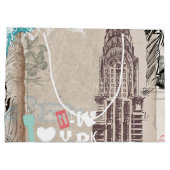 ヴィンテージのニューヨークのデザイン ラージペーパーバッグ (裏面)