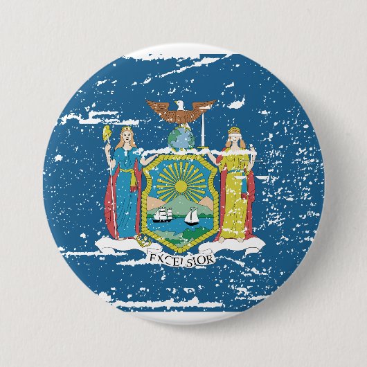 ヴィンテージのニューヨークの旗 缶バッジ (正面)