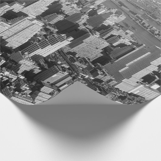 ヴィンテージのニューヨークシティのアールデコの超高層ビル ラッピングペーパー (角)