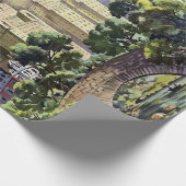 ヴィンテージのニューヨークシティの超高層ビルの空の旅 ラッピングペーパー (角)