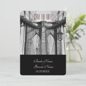 ヴィンテージのニューヨークブルックリン橋 セーブザデート (スタンド正面)