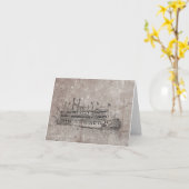 ヴィンテージのニュー・オーリンズの厳格な荷車引きのメッセージカード カード (黄色い花)