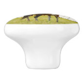 ヴィンテージのネイティブアメリカンの引出しのノブ セラミックノブ (側面)