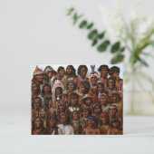 ヴィンテージのネイティブアメリカンの種族および人々の写真 ポストカード (スタンド正面)