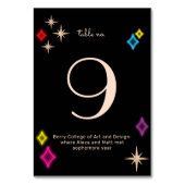 ヴィンテージのネオンスター結婚ズ テーブルナンバー (裏面)