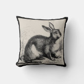 ヴィンテージのノウサギかジャックウサギ-あなたの色を選んで下さい- クッション (正面)