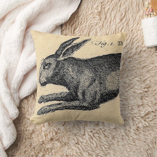ヴィンテージのノウサギのウサギの枕 クッション (ブランケット)
