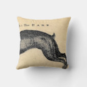 ヴィンテージのノウサギのウサギの枕 クッション (裏面)