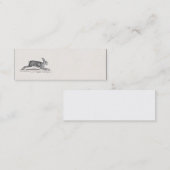 ヴィンテージのノウサギのバニーウサギのイラストレーション-ウサギ スキニー名刺 (正面/裏面)