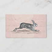 ヴィンテージのノウサギのバニーウサギのイラストレーション-ウサギ 名刺 (正面)