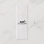 ヴィンテージのノウサギのバニーウサギの19世紀のイラストレーション スキニー名刺 (正面)