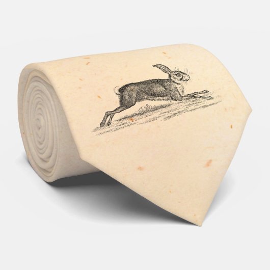 ヴィンテージのノウサギのバニーウサギの19世紀のイラストレーション ネクタイ (ロール)