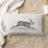 ヴィンテージのノウサギのバニーウサギの19世紀のイラストレーション ランバークッション (ブランケット)