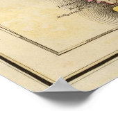 ヴィンテージのノルウェーとスウェーデンの地図（1831年） ポスター (角)