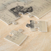 ヴィンテージのノルウェーとスウェーデンの地図（1851年） ジグソーパズル (側面)