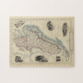 ヴィンテージのノルウェーとスウェーデンの地図（1851年） ジグソーパズル (横)