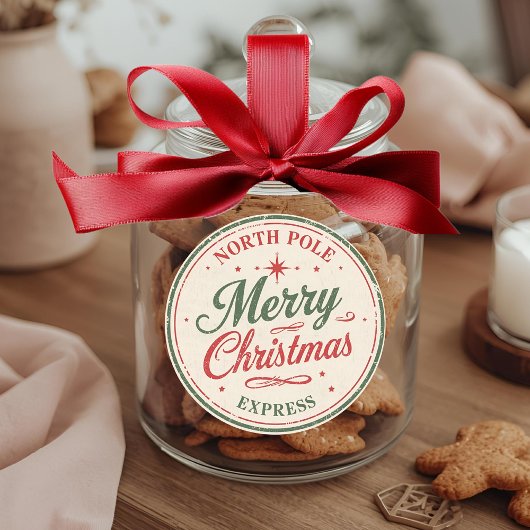 ヴィンテージのノースポール メリークリスマス エクスプレス ラウンドシール