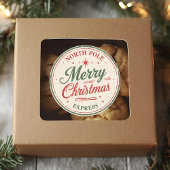 ヴィンテージのノースポール メリークリスマス エクスプレス ラウンドシール