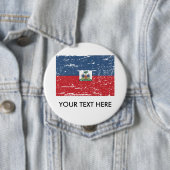 ヴィンテージのハイチの旗 缶バッジ (インサイチュ)