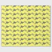 ヴィンテージのハチドリおよび花のギフトの包装紙 ラッピングペーパー (フラット)