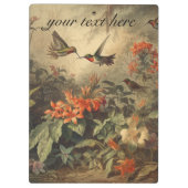 ヴィンテージのハチドリと花の植物界 クリップボード (裏面)