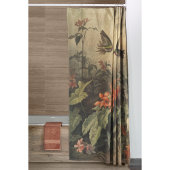 ヴィンテージのハチドリと花の植物界 シャワーカーテン