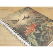 ヴィンテージのハチドリと花の植物界 ノートブック