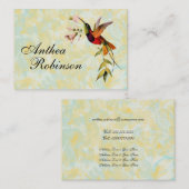 ヴィンテージのハチドリのプロフィール 名刺 (正面/裏面)