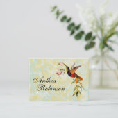 ヴィンテージのハチドリのプロフィール 名刺 (スタンド正面)