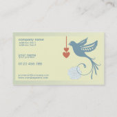 ヴィンテージのハチドリの名刺 名刺 (裏面)