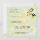 ヴィンテージのハチドリの結婚式招待状 招待状 (裏面)