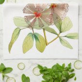 ヴィンテージのハチドリの鳥によっては台所タオルが開花します キッチンタオル (折り畳み)